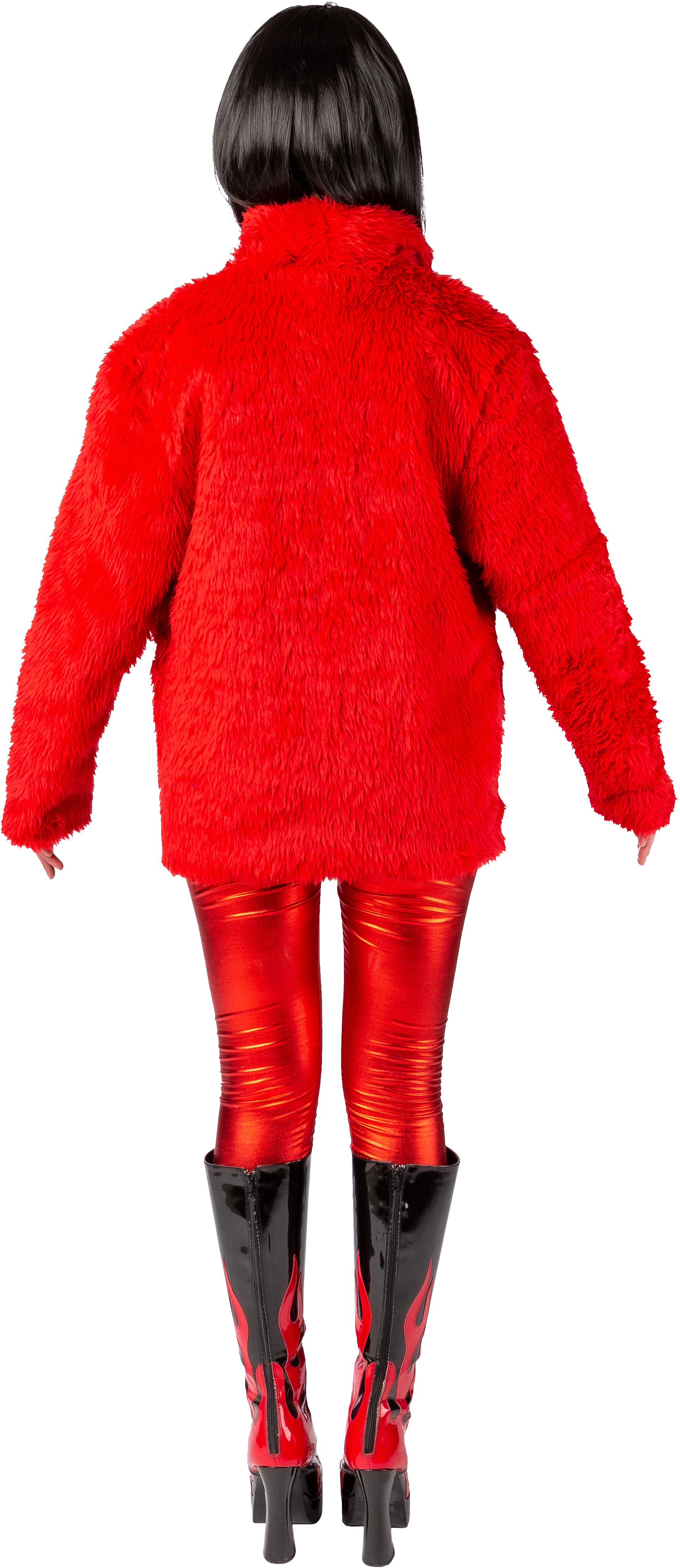 Plüsch-Jacke, rot, S/M Plüsch-Jacke, rot, S/M