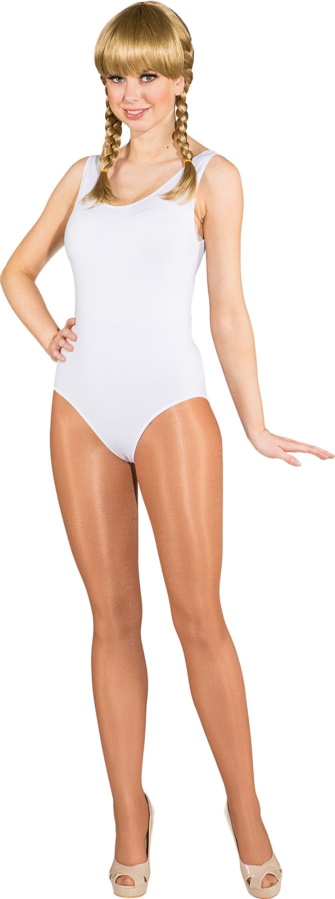 ärmelloser Body, weiß