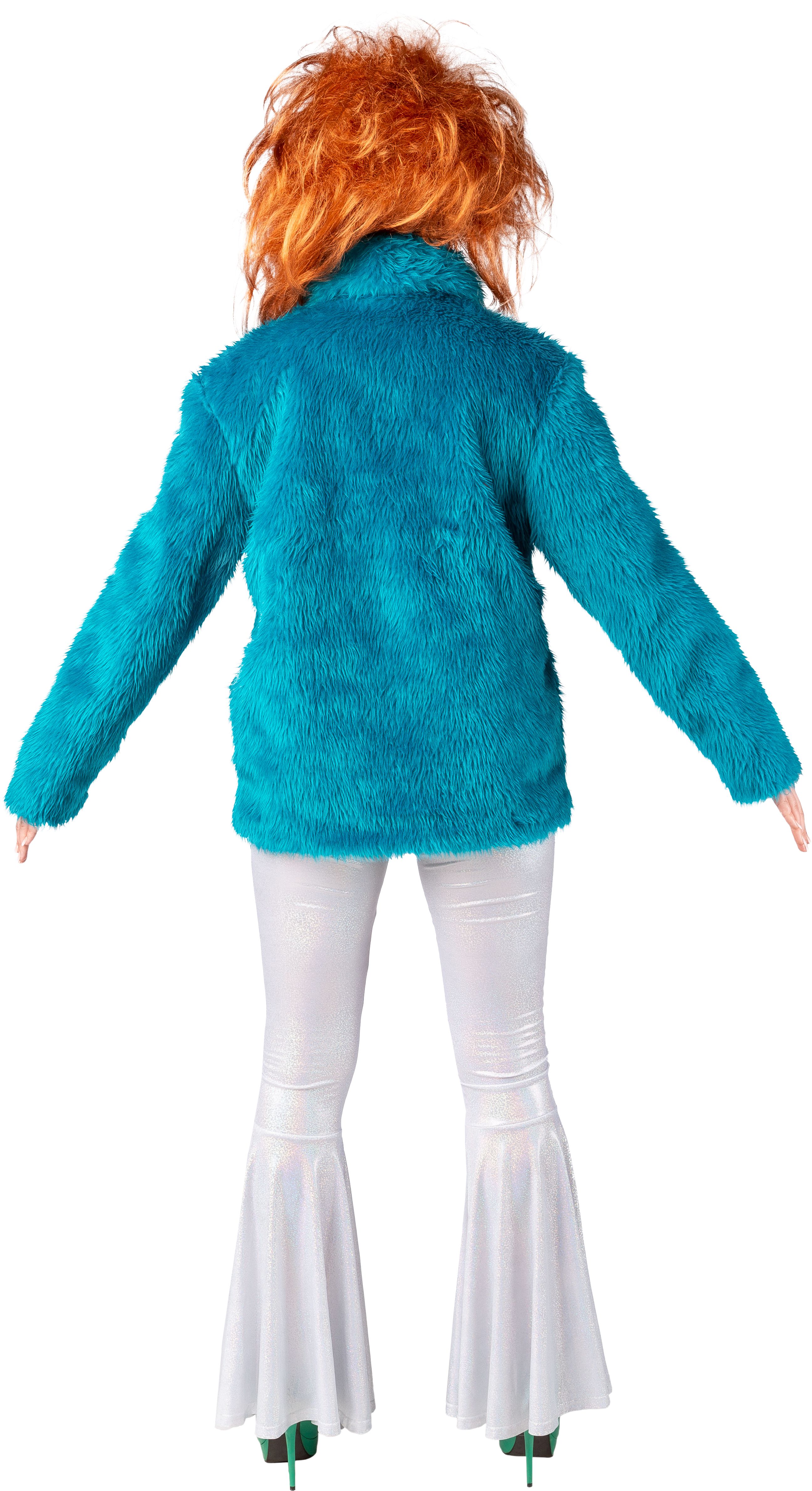 Plüsch-Jacke, türkis, S/M Plüsch-Jacke, türkis, S/M
