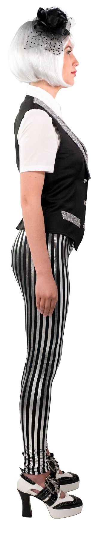 Weste schwarz mit Lurexkragen silber Weste schwarz mit Lurexkragen silber