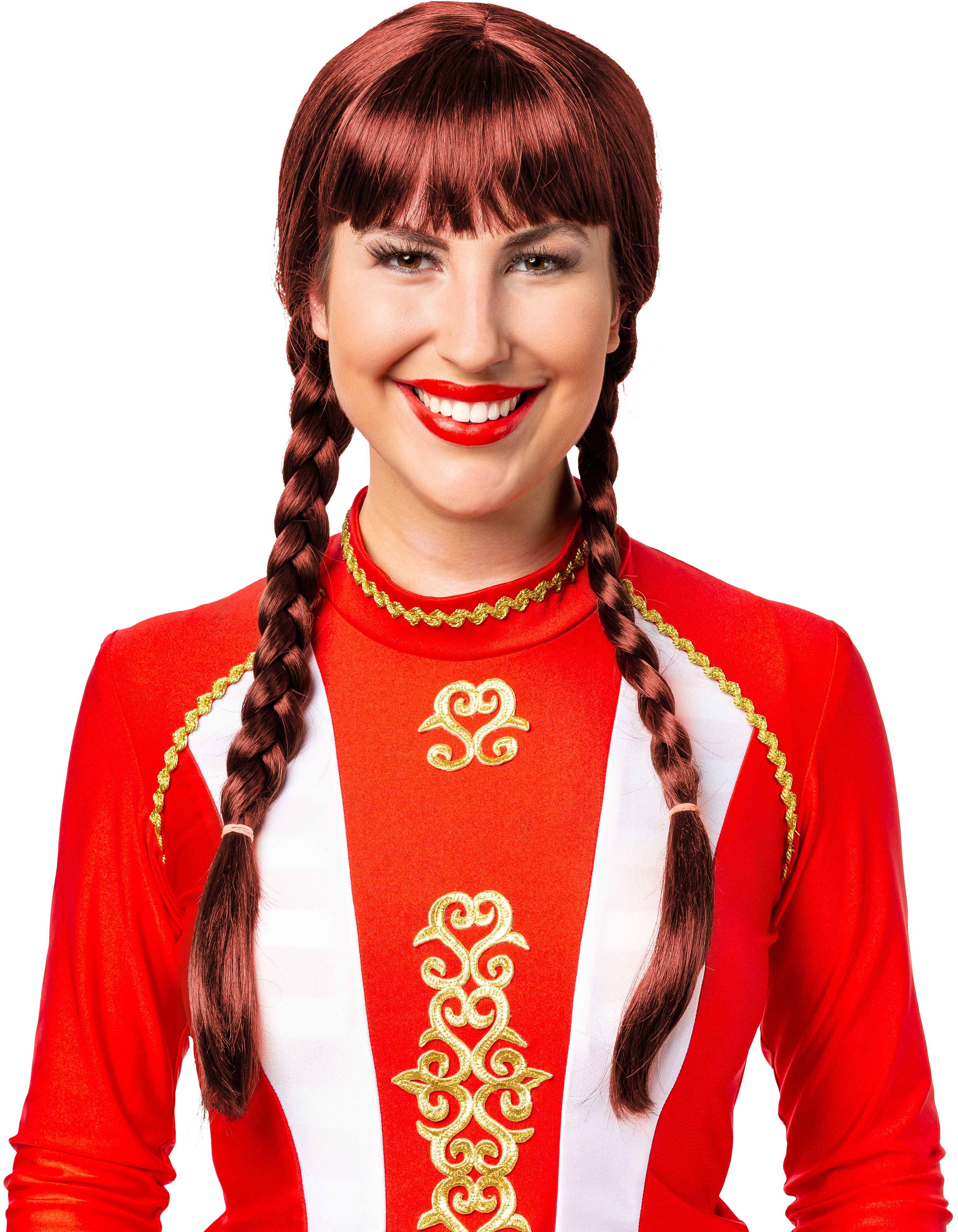 Profi-Tanzperücke, granatrot Profi-Tanzperücke, granatrot