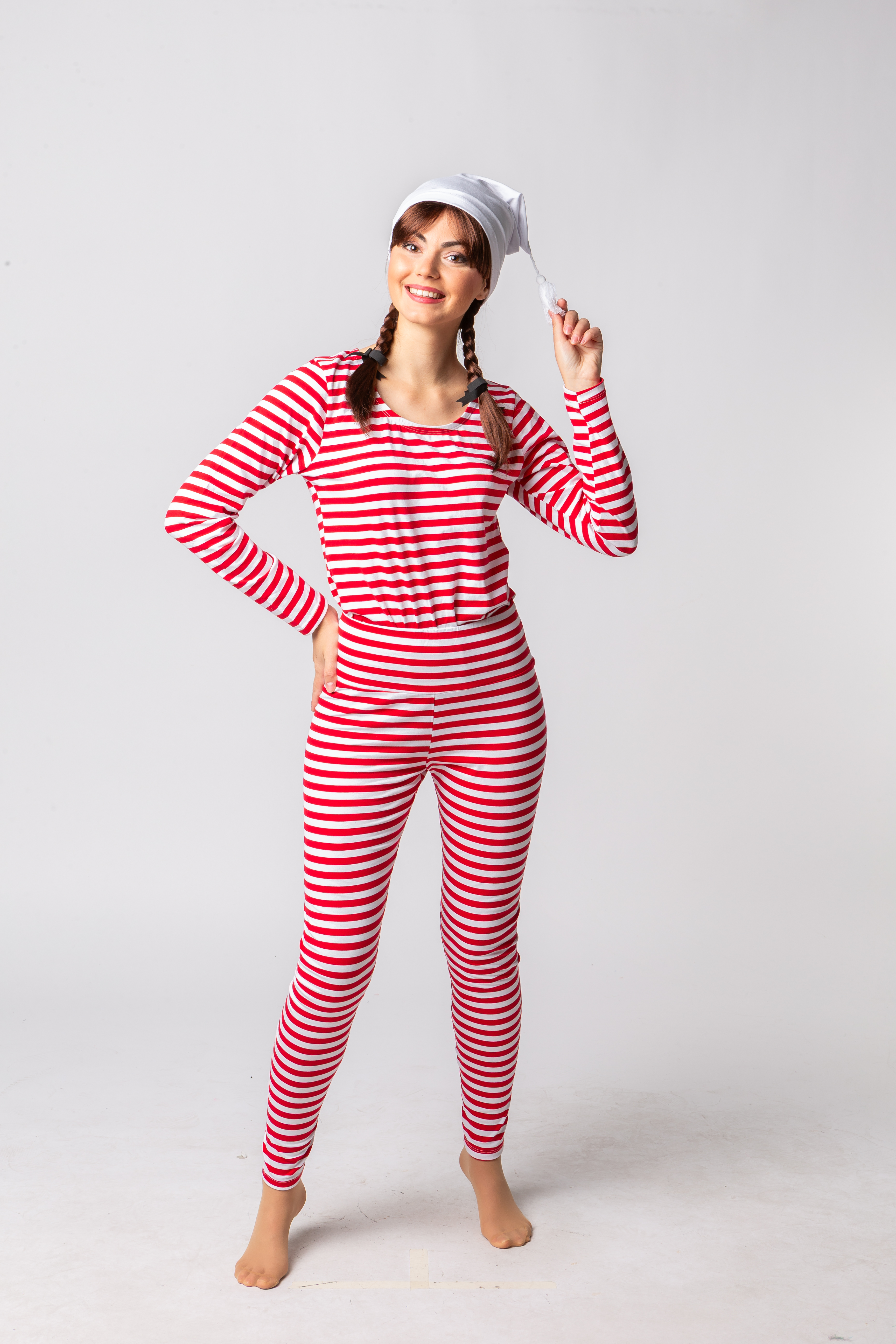 Leggings gestreift, rot/weiß Leggings gestreift, rot/weiß