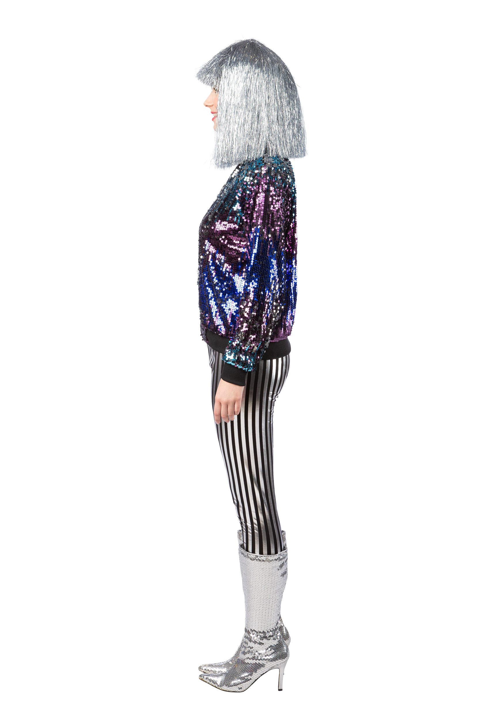 Paillettenjacke Disco blau/lila 38/40 Paillettenjacke Disco blau/lila 38/40