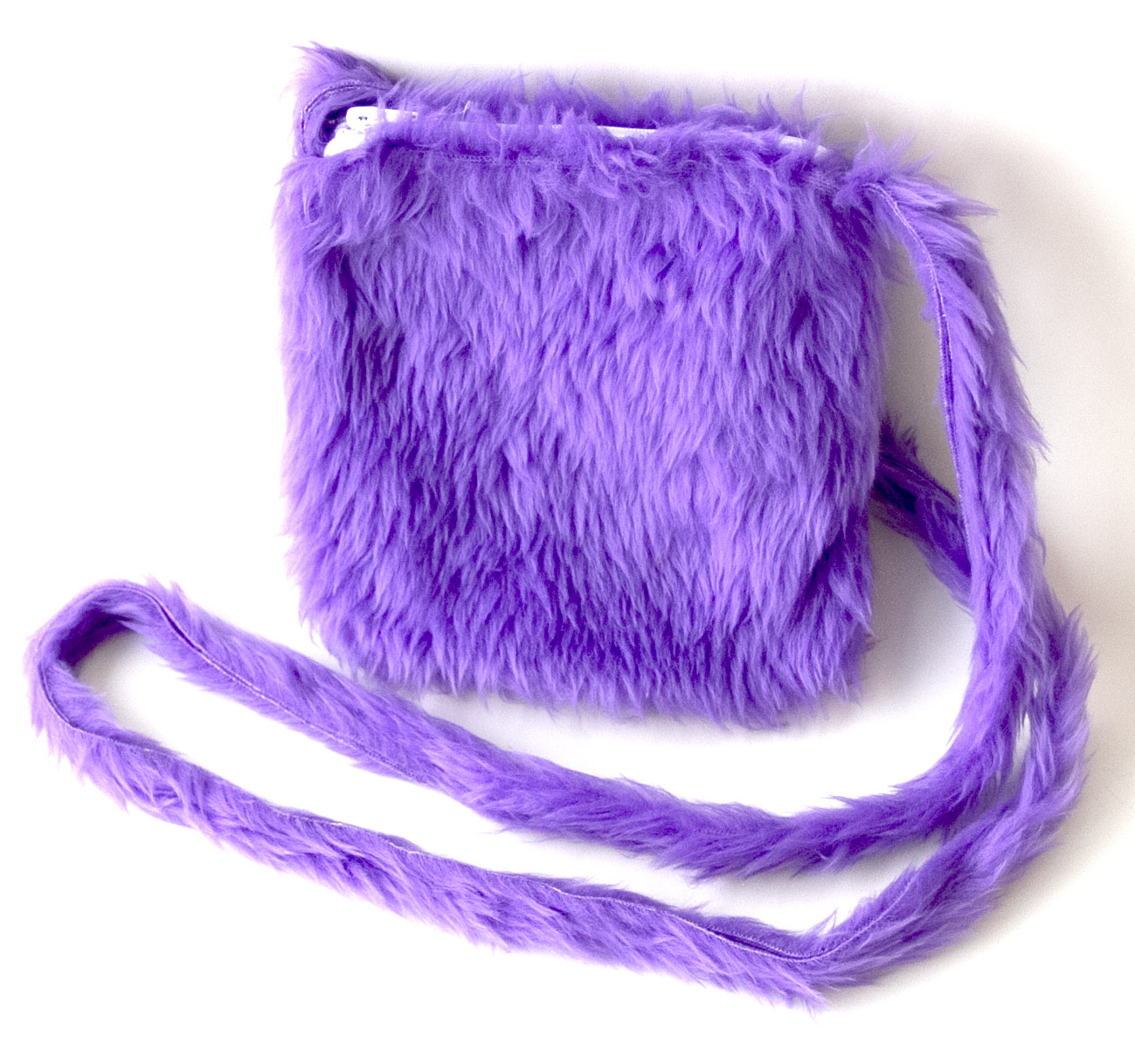 Plüschtasche, lila