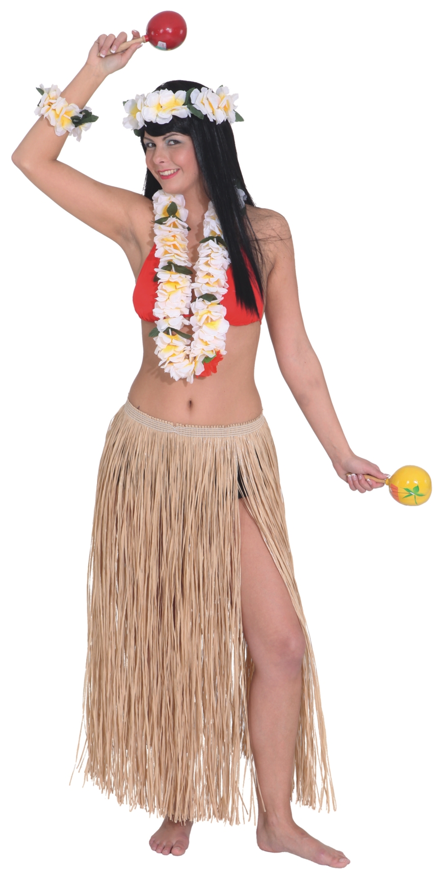 Bastrock mit Gummibund 90cm natur