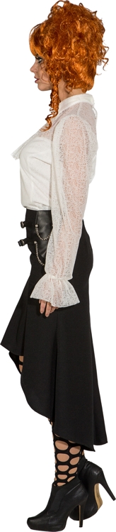 Steampunk Rock lang, schwarz Steampunk Rock lang, schwarz