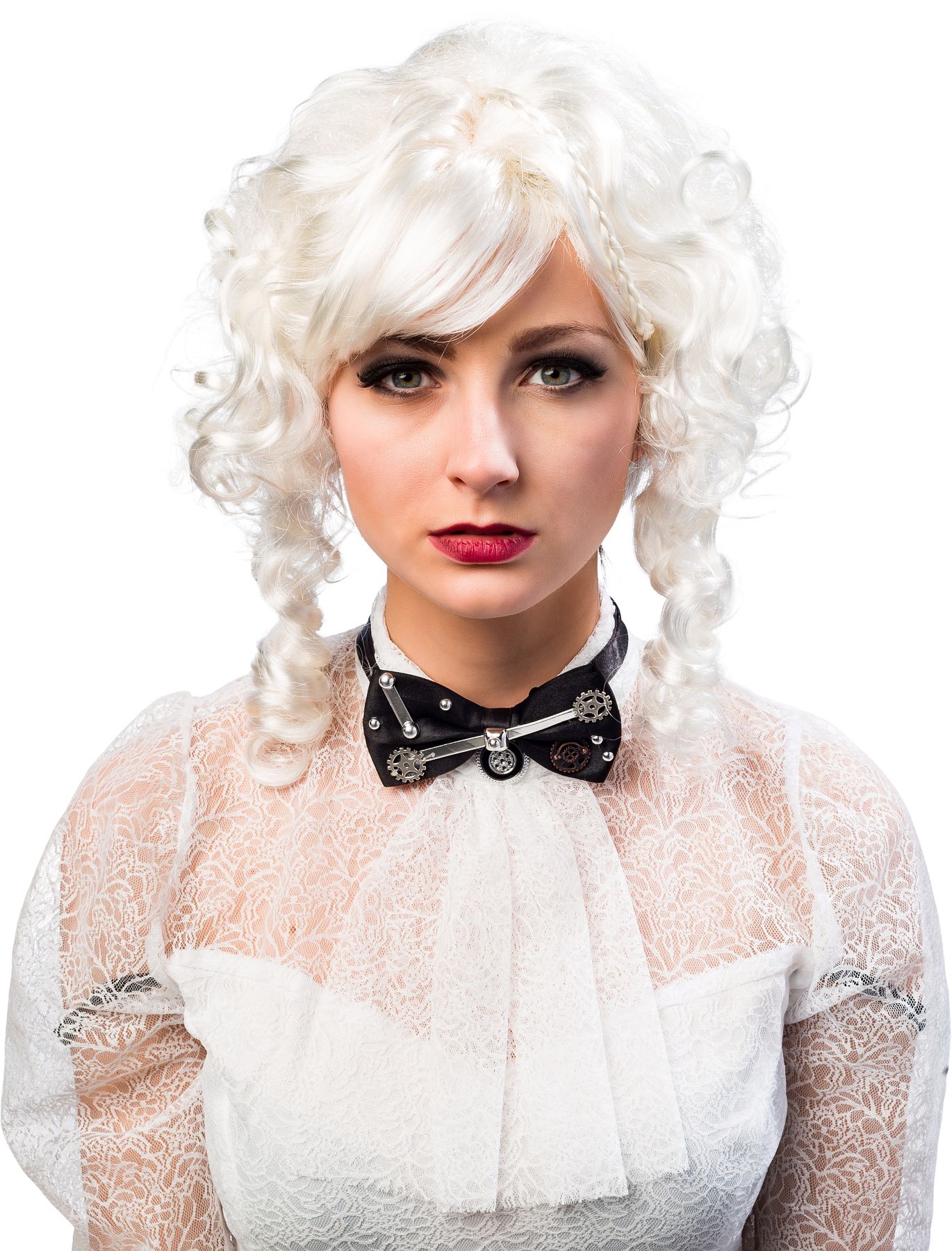 Fliege Steampunk, schwarz silber Fliege Steampunk, schwarz silber