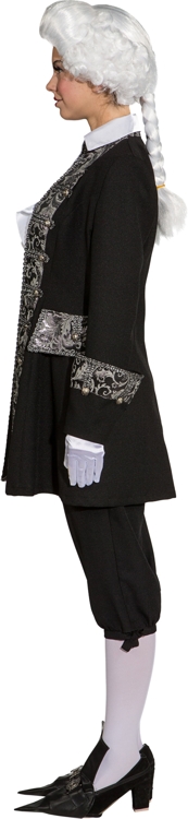 Historische Jacke de Luxe, schwarz-silber Historische Jacke de Luxe, schwarz-silber