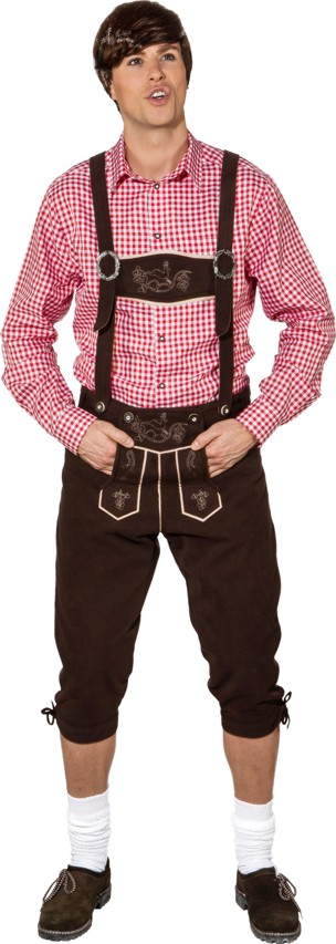 Trachtenhose braun, knielang Trachtenhose braun, knielang