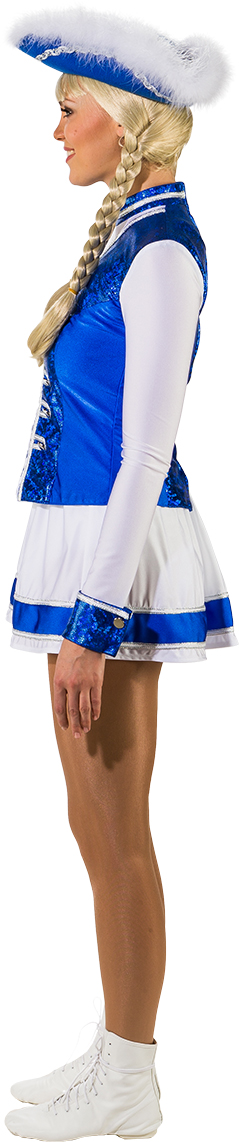 Gardekleid 2-teilig, blau-weiß Gardekleid 2-teilig, blau-weiß