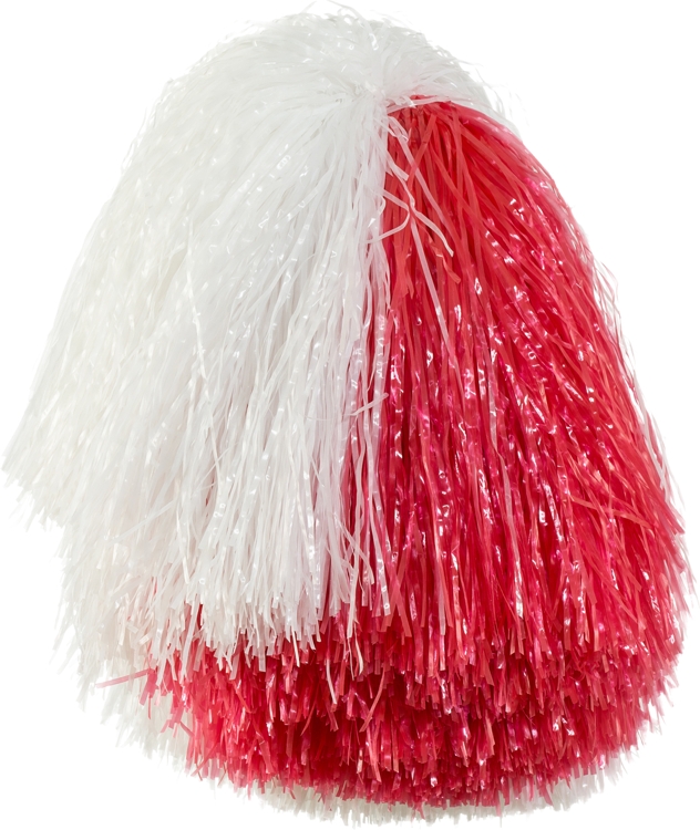Cheerleader Pom-Poms, rot-weiß