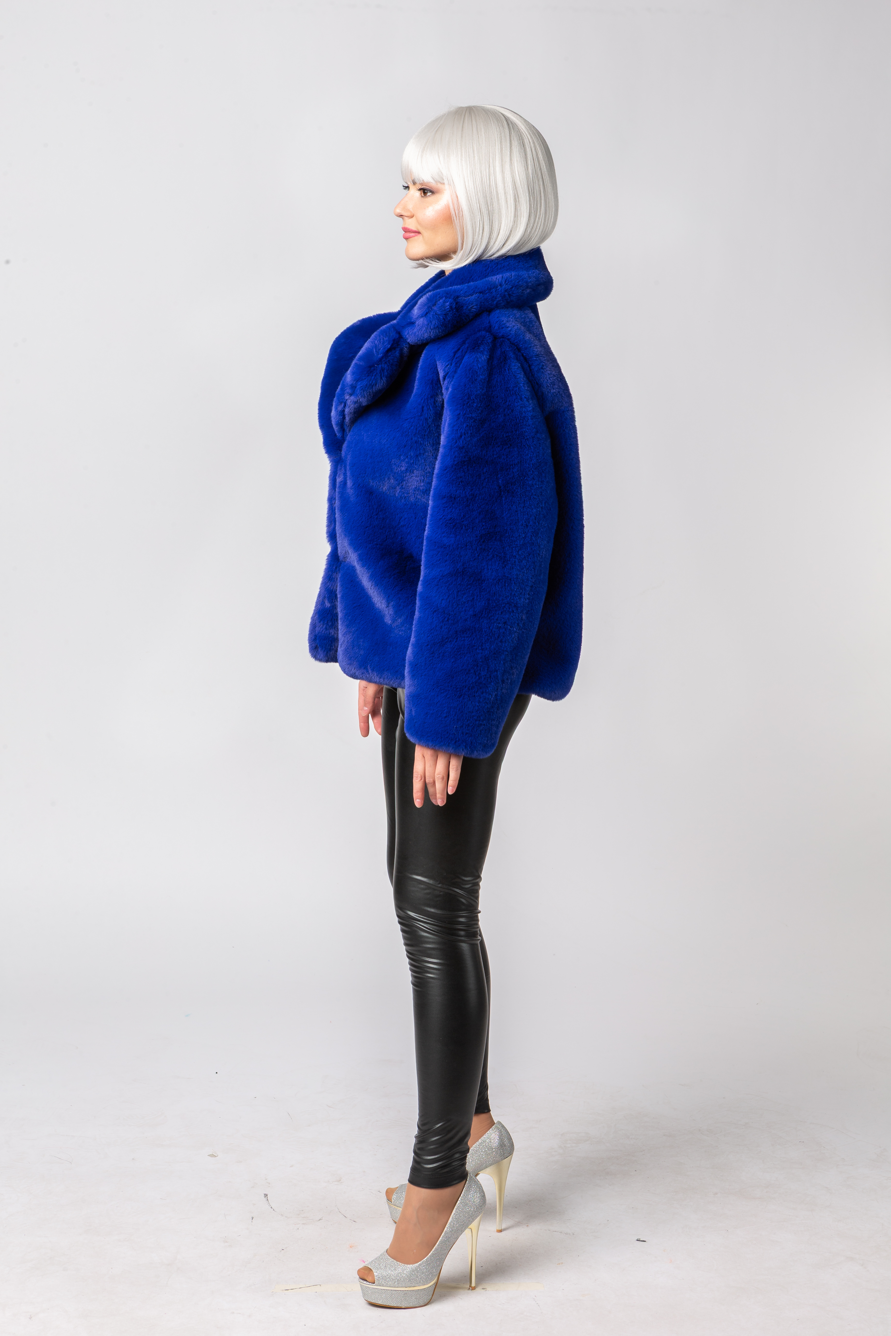 Plüschjacke, blau Plüschjacke, blau