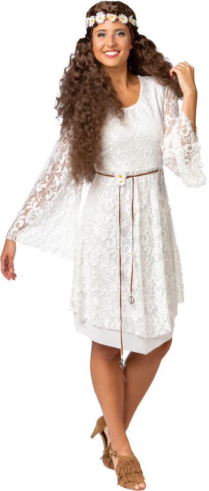 Spitzenkleid Hippie, creme