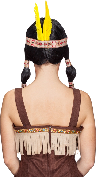 Indianerin lang mit beigem Band Indianerin lang mit beigem Band