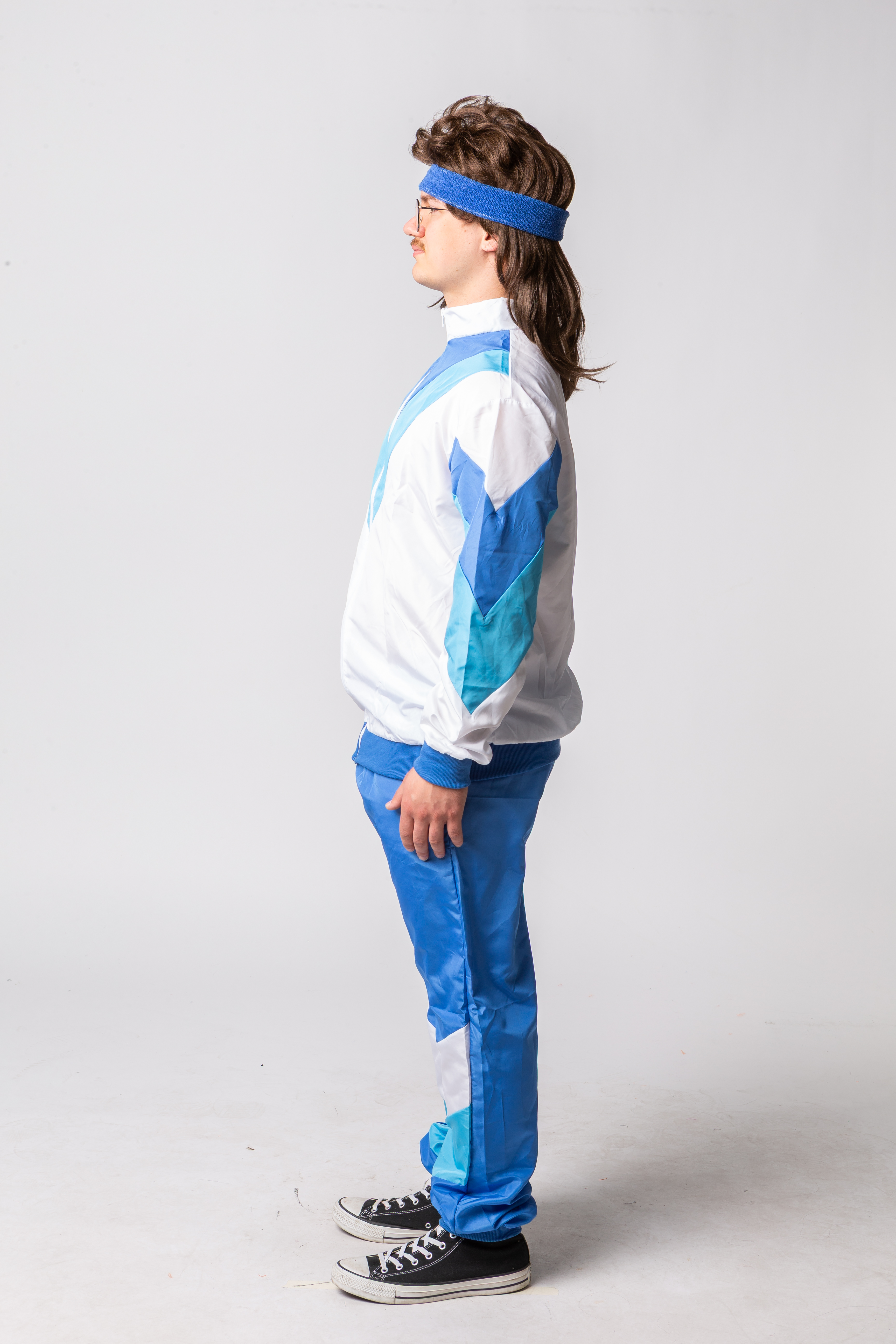 Jogging Anzug weiß-blau Jogging Anzug weiß-blau
