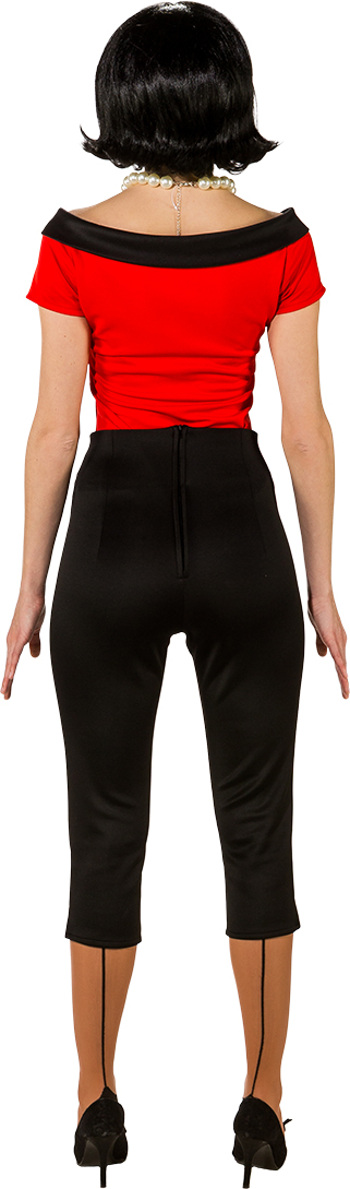 Oberteil 50er, rot-schwarz Oberteil 50er, rot-schwarz