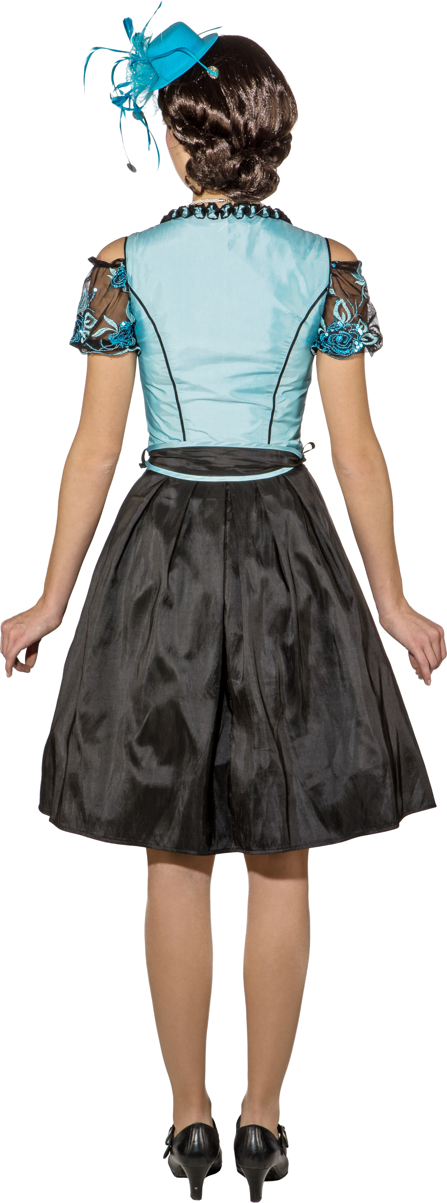 Dirndl midi türkis-schwarz Dirndl midi türkis-schwarz