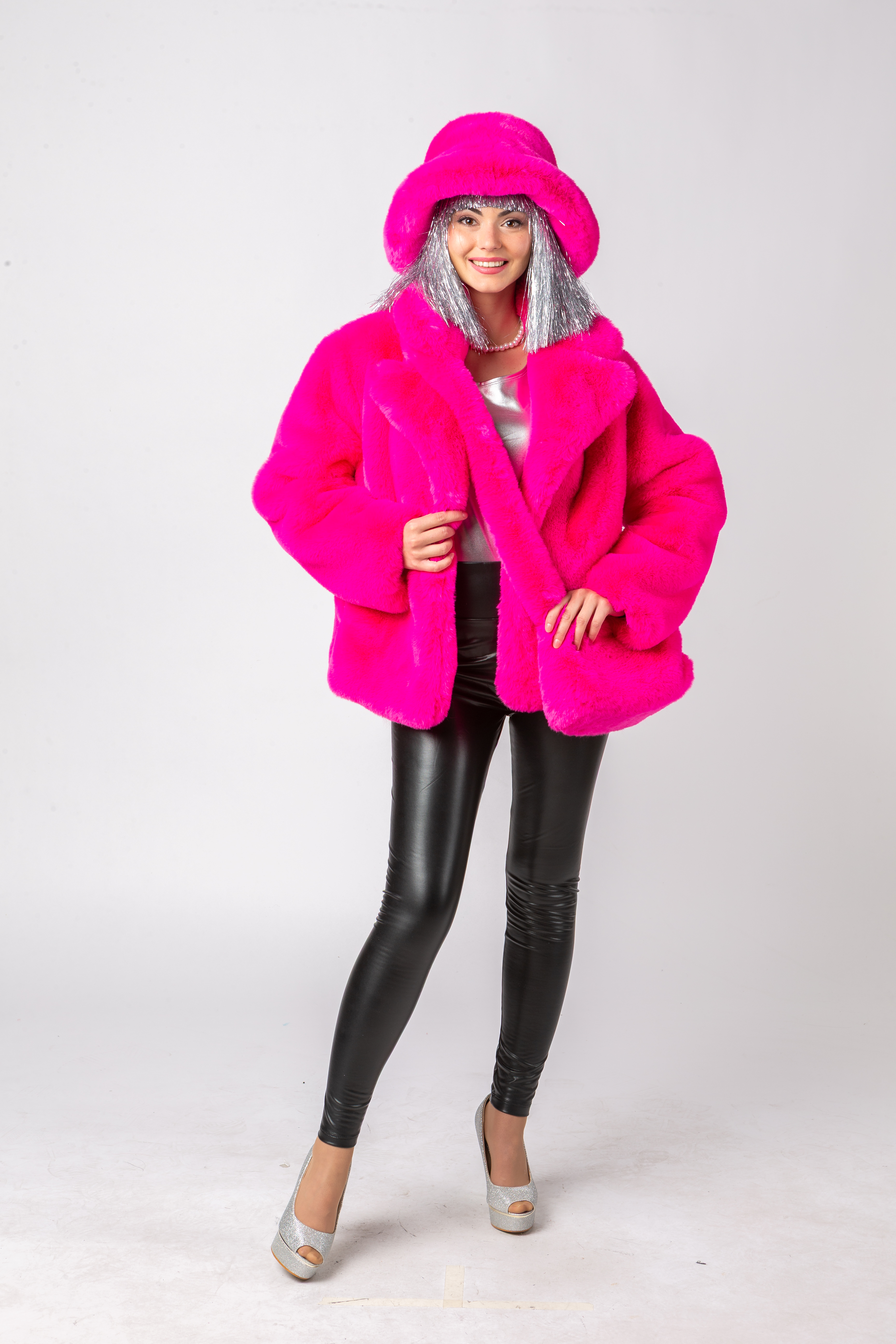 Plüschjacke, pink Plüschjacke, pink