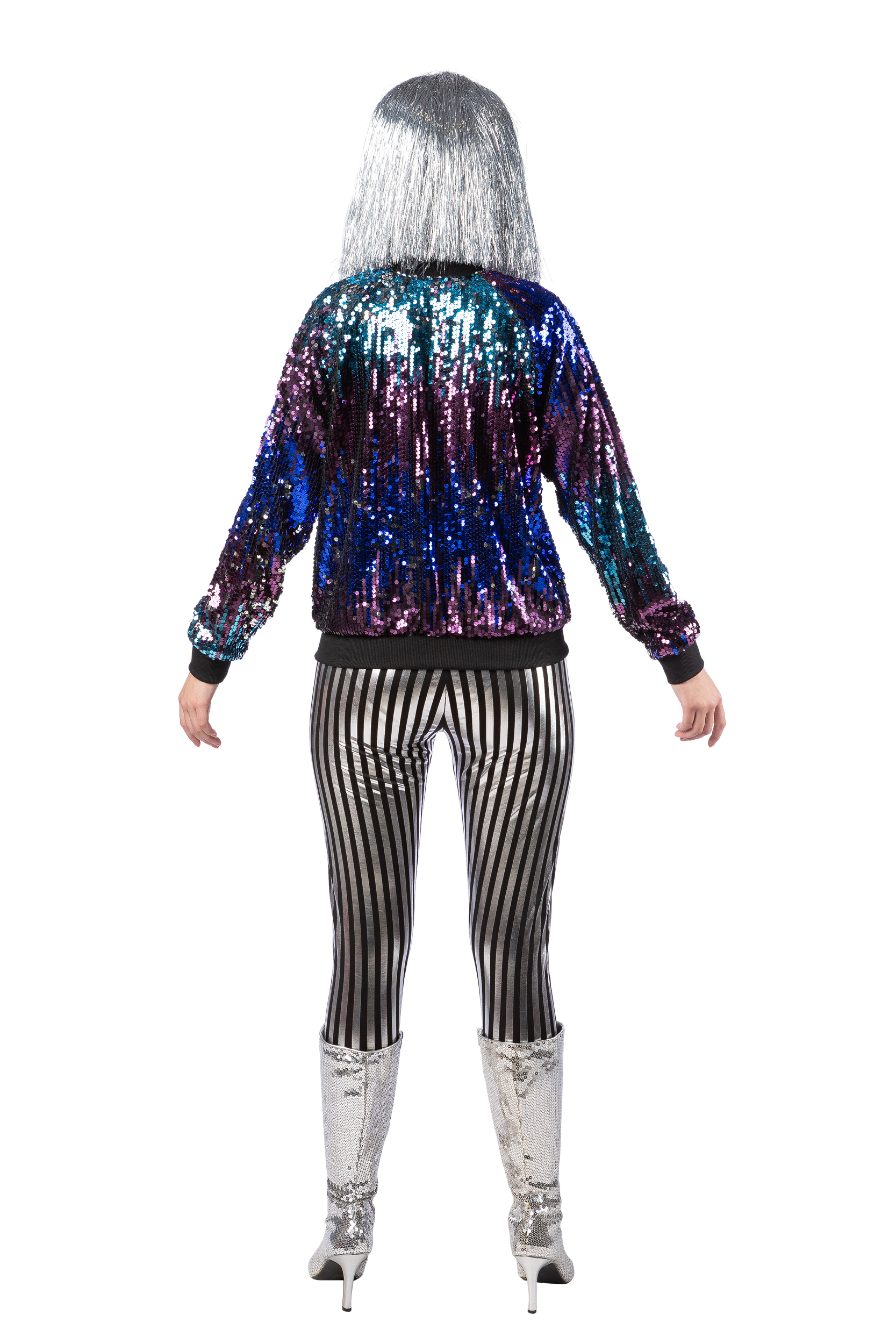 Paillettenjacke Disco blau/lila 38/40 Paillettenjacke Disco blau/lila 38/40