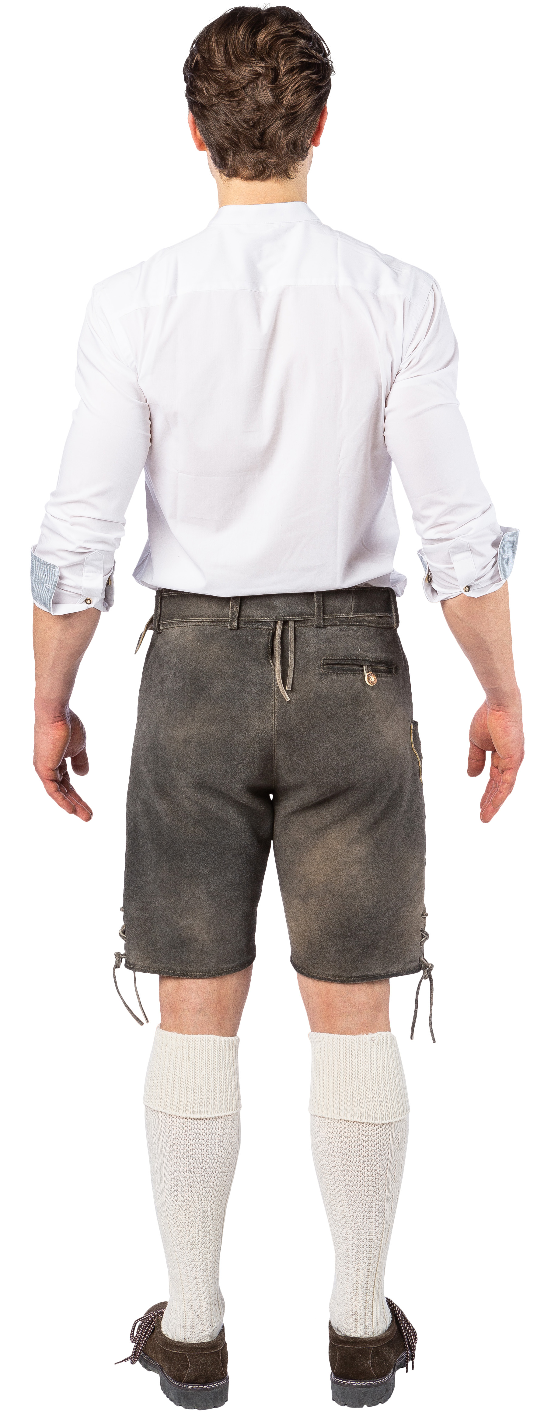 Lederhose kurz, steingrau (VA) Lederhose kurz, steingrau (VA)