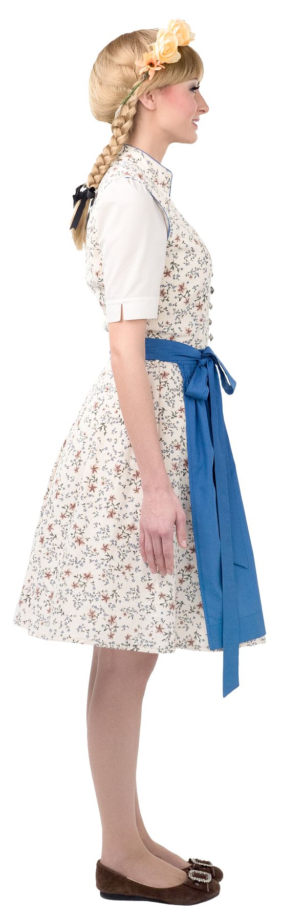Dirndl midi, beige-blau Dirndl midi, beige-blau