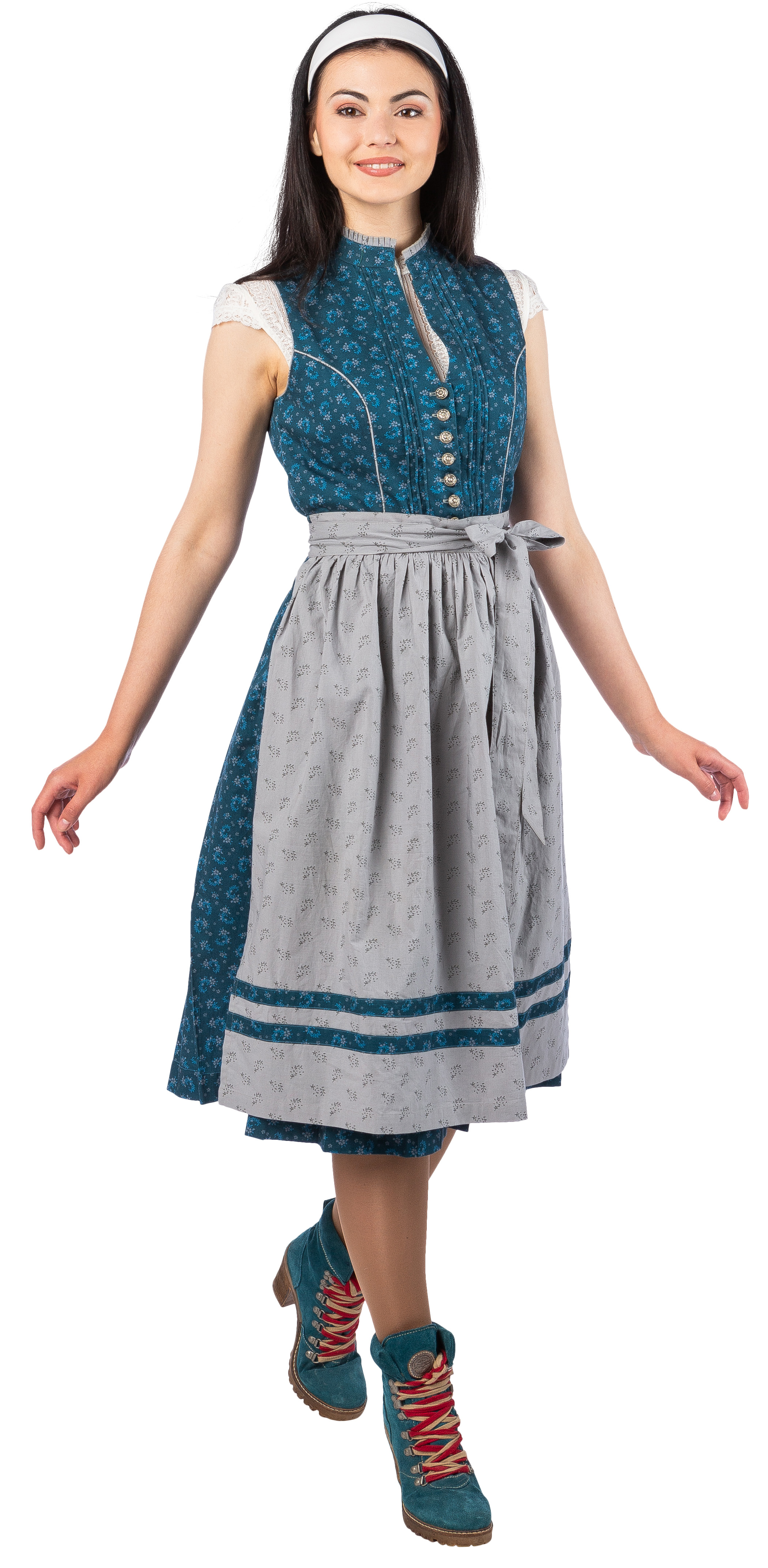 Dirndl "Maeva" blau-grau 42