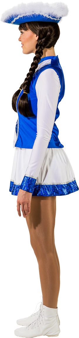 Gardekleid 3-teilig, blau-weiß Gardekleid 3-teilig, blau-weiß