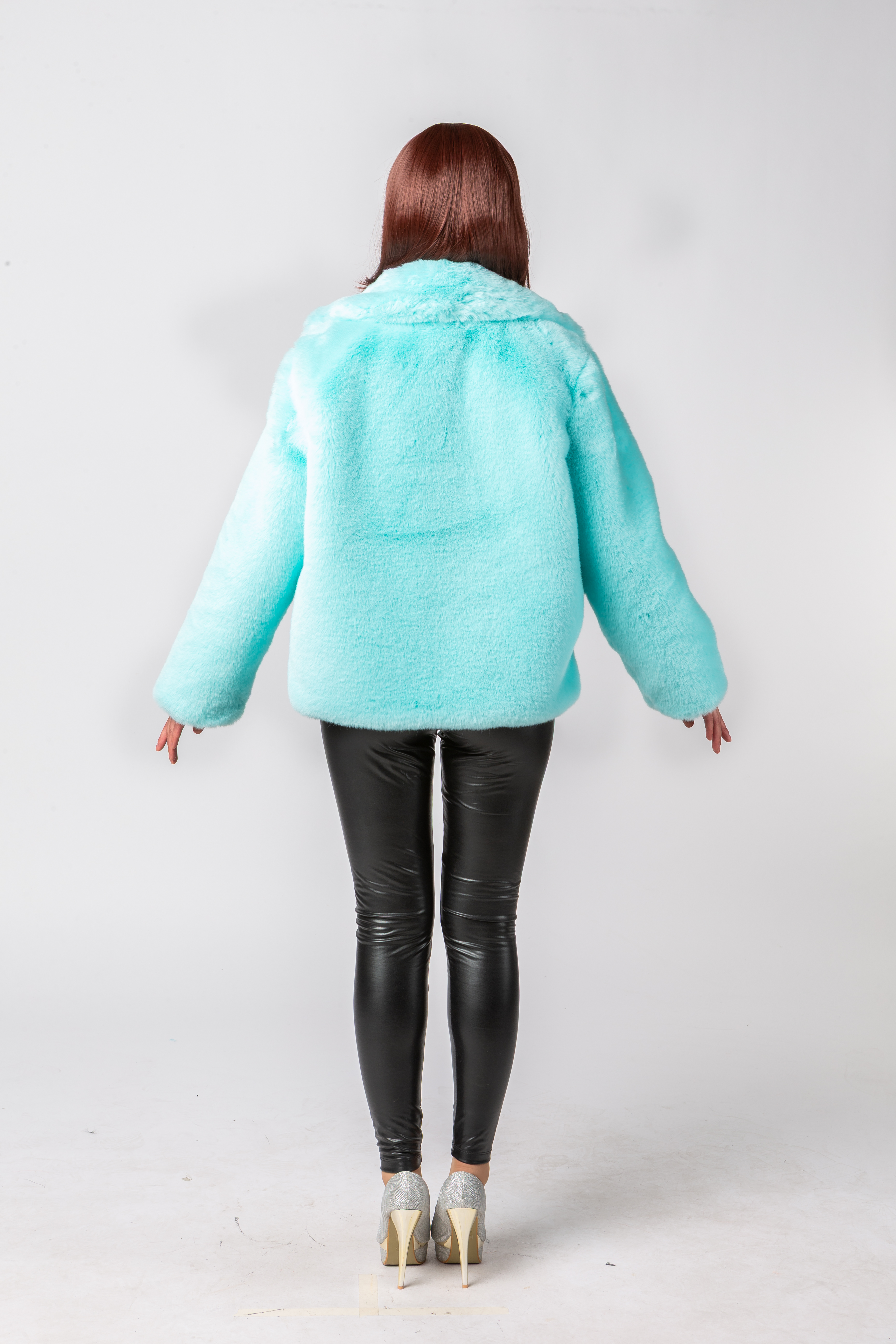 Plüschjacke, mintfarben Plüschjacke, mintfarben