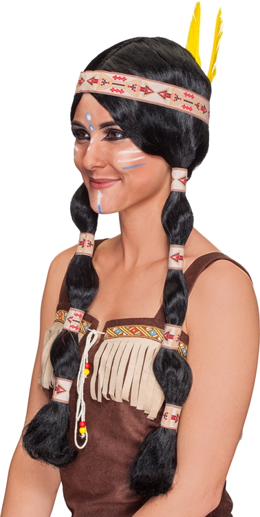Indianerin lang mit beigem Band Indianerin lang mit beigem Band