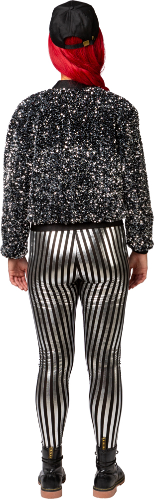 Leggings Streifen, silber/schwarz Leggings Streifen, silber/schwarz