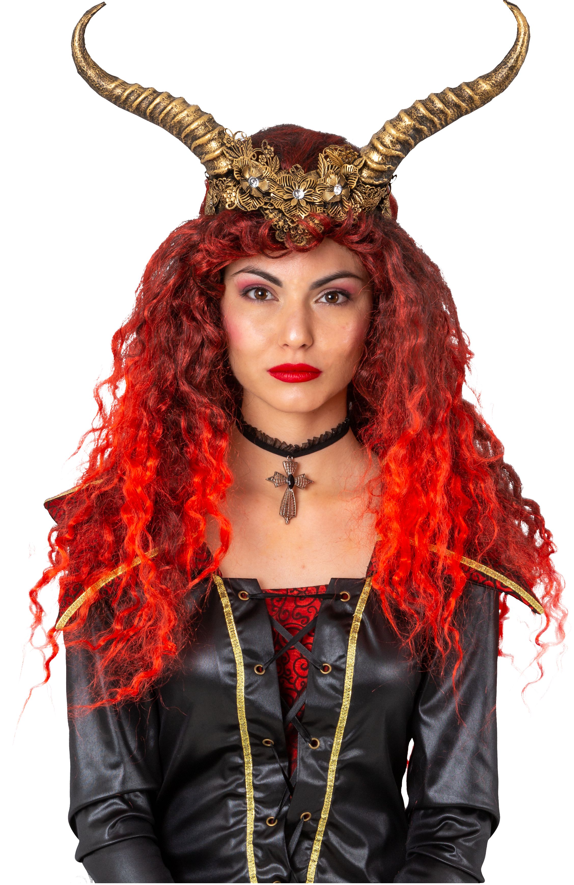 Hexe Walburga, rot-schwarz Hexe Walburga, rot-schwarz