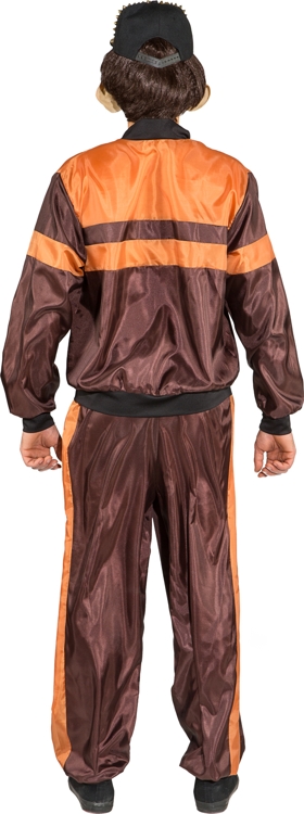Jogginganzug, braun-orange Jogginganzug, braun-orange
