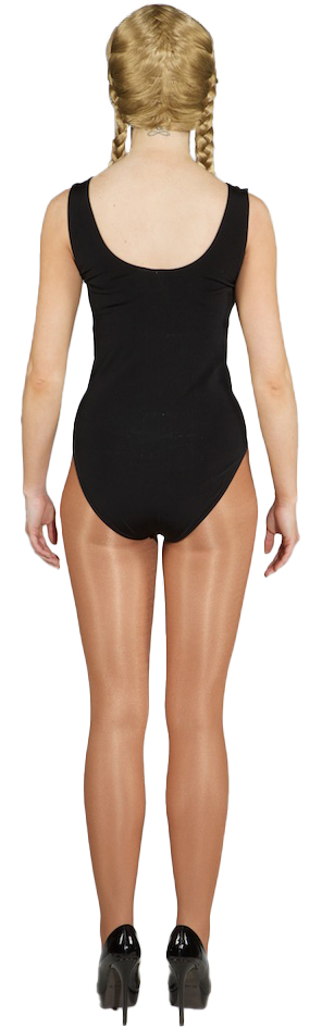 ärmelloser Body, schwarz