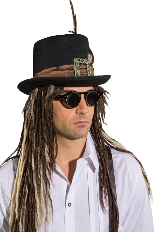Brille Steampunk mit Klappe Brille Steampunk mit Klappe