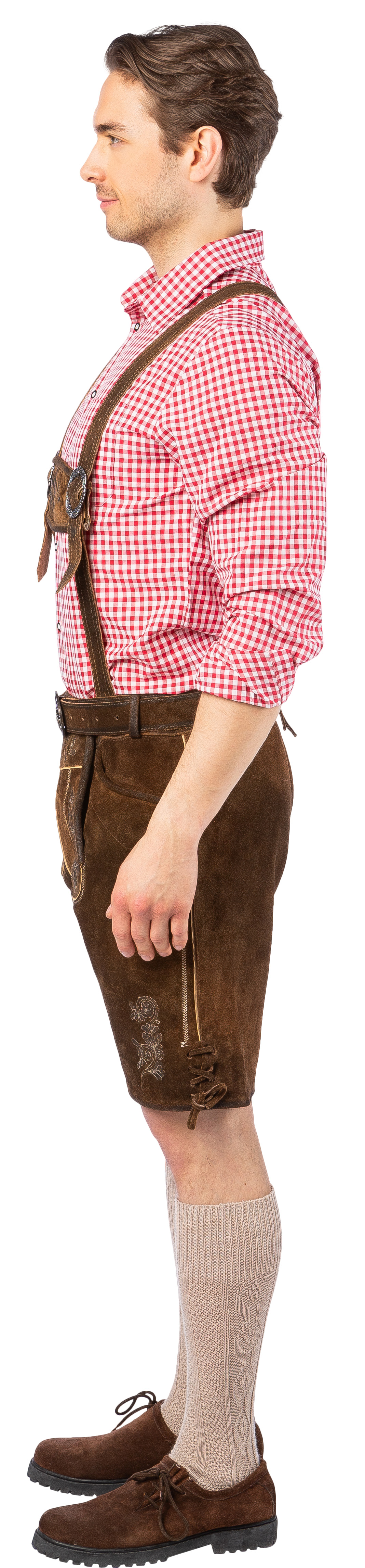 Lederhose kurz, olivbraun Lederhose kurz, olivbraun