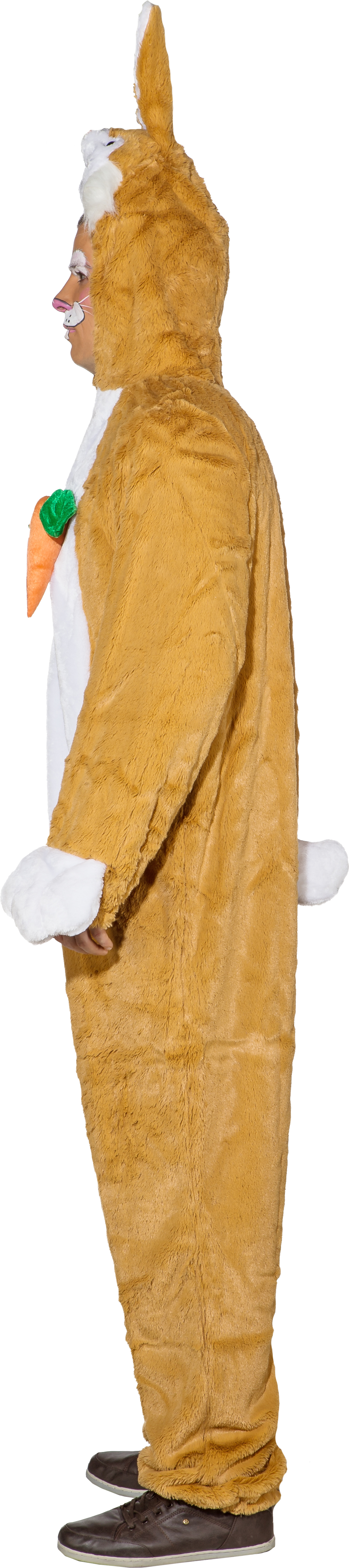 Hase braun mit Möhre