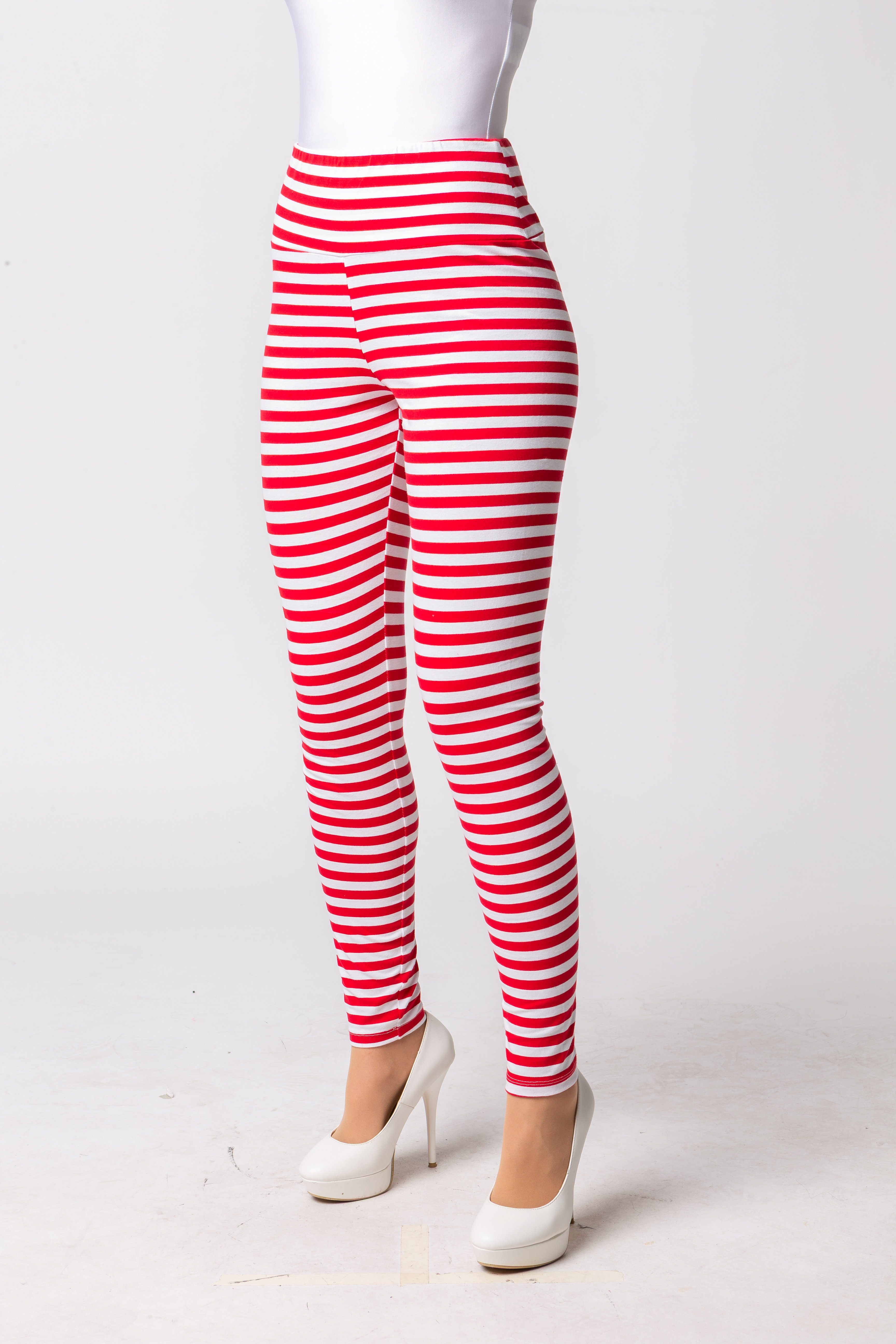 Leggings gestreift, rot/weiß Leggings gestreift, rot/weiß