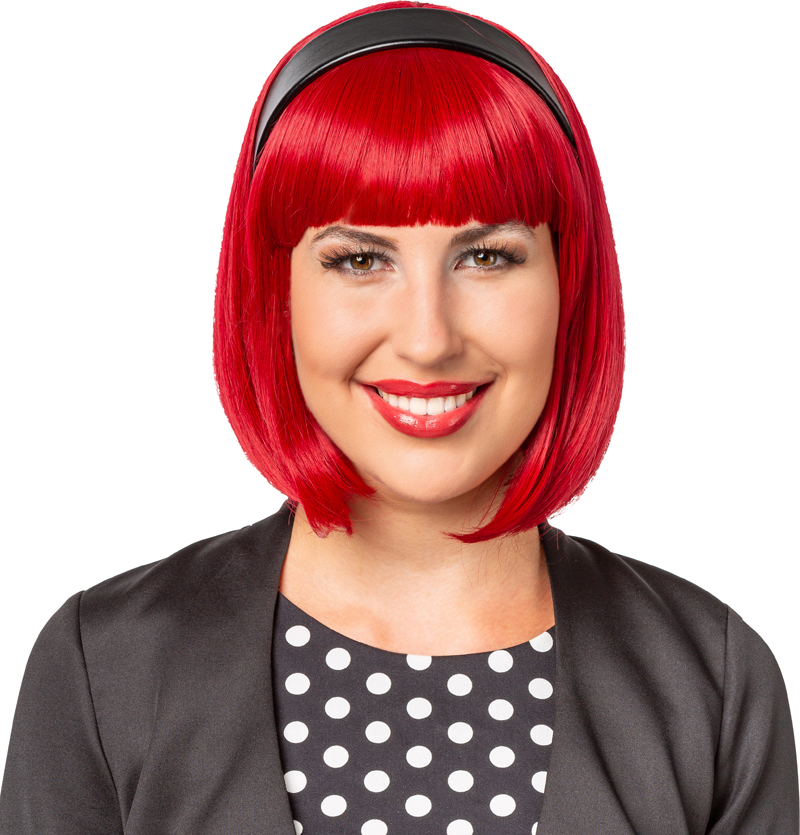 Perücke Long Bob, granatrot Perücke Long Bob, granatrot