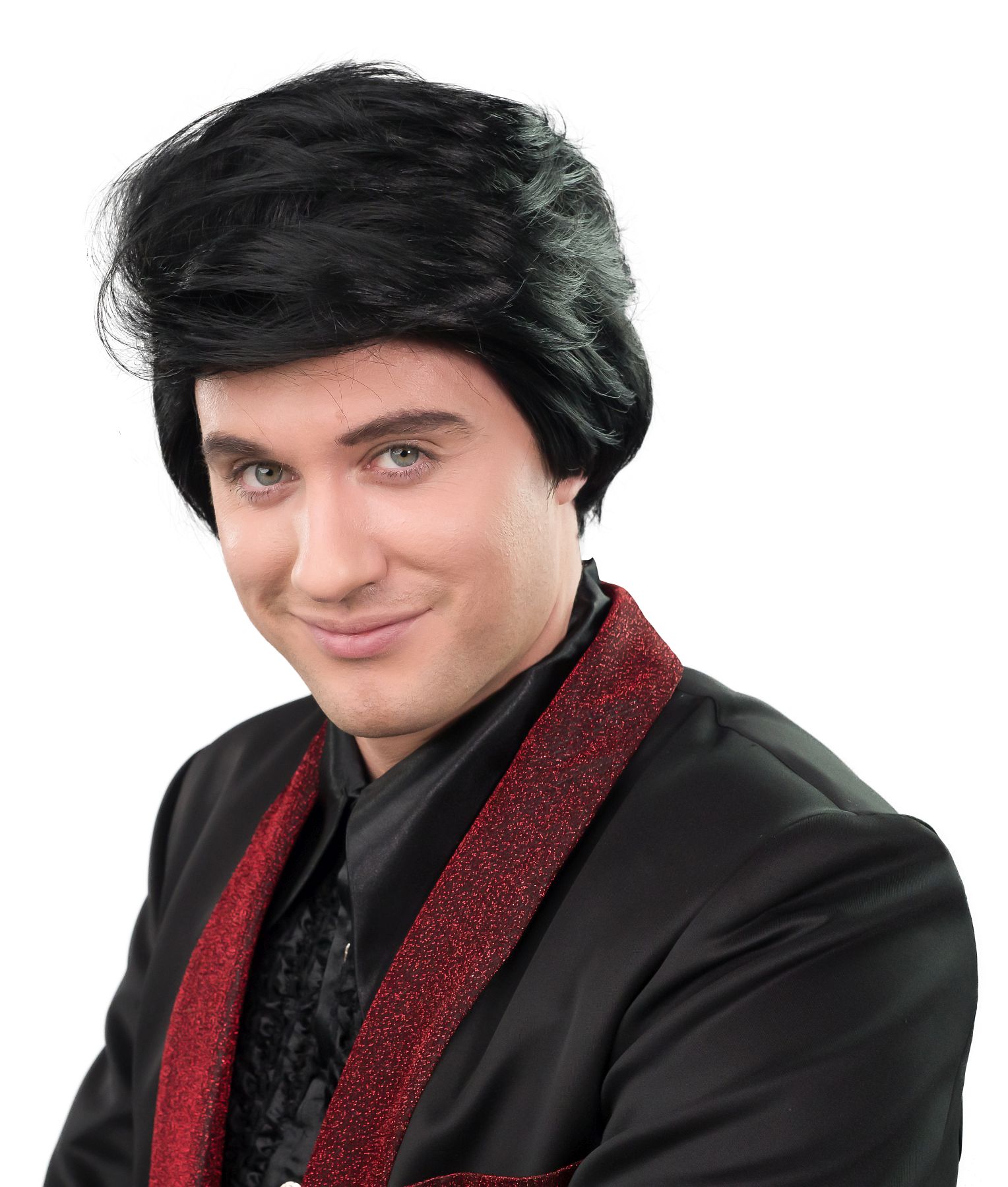 Perücke Schlagerstar, schwarz