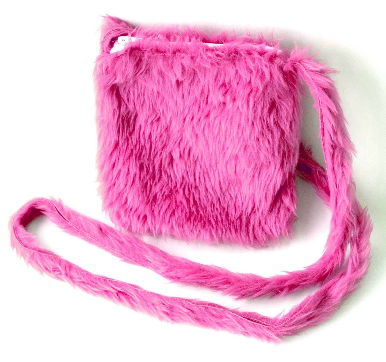 Plüschtasche, neon-pink Plüschtasche, neon-pink