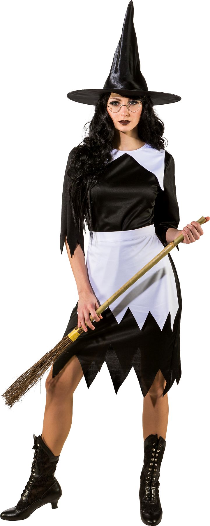 Hexe, schwarz/weiß