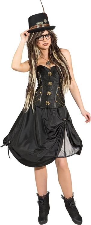 Steampunk Reifrock, schwarz