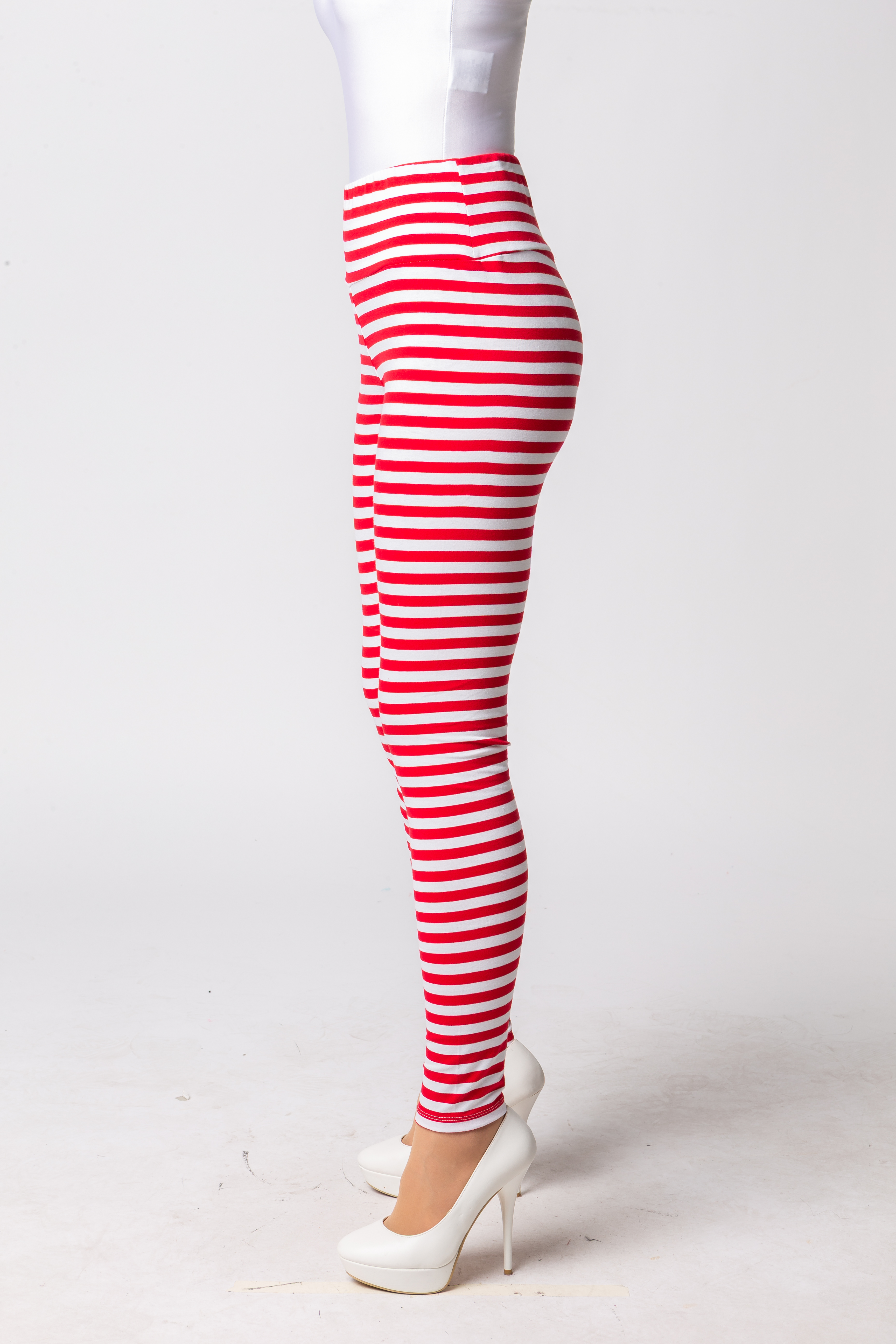 Leggings gestreift, rot/weiß Leggings gestreift, rot/weiß