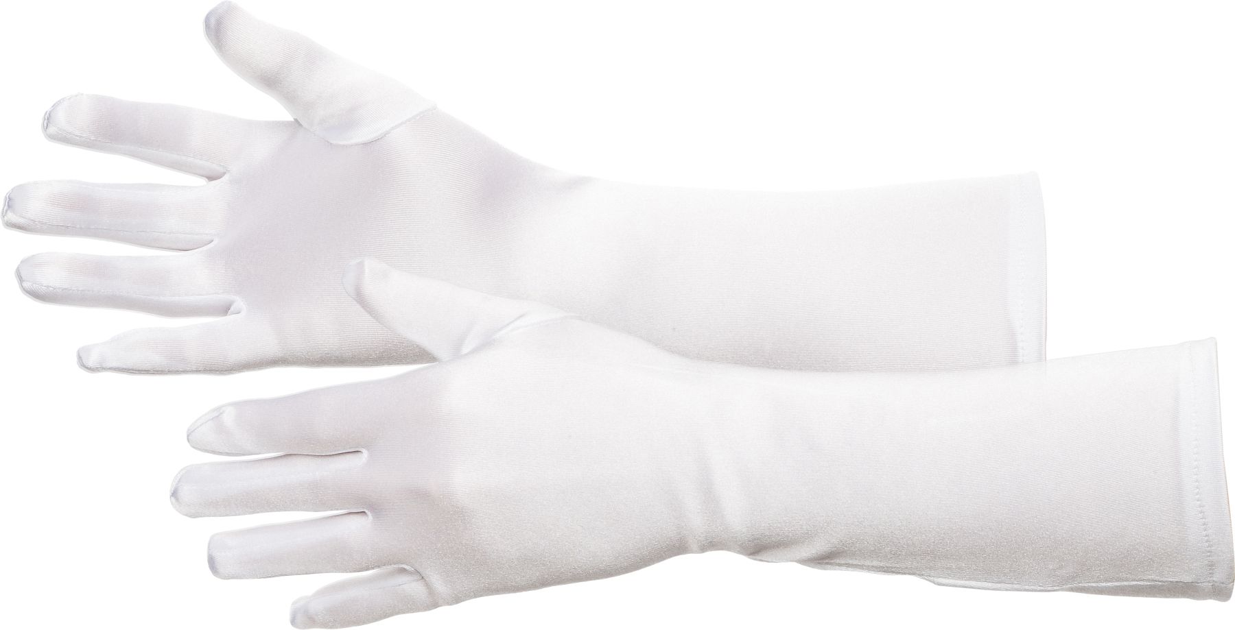 Satin-Handschuhe, weiß
