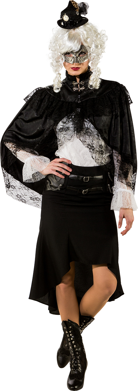Cape Steampunk, schwarz 