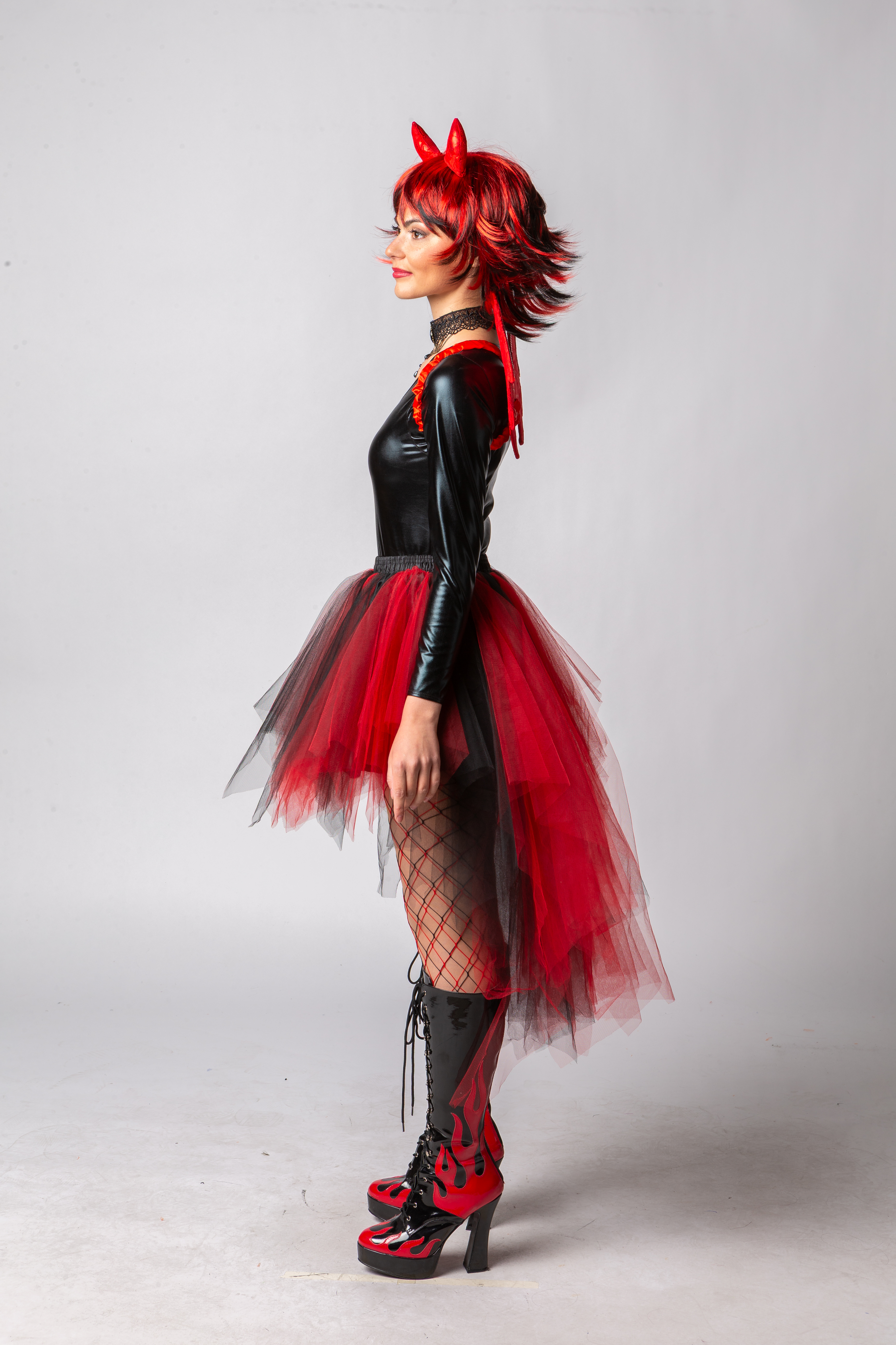 Tutu Vokuhila, rot/schwarz Tutu Vokuhila, rot/schwarz