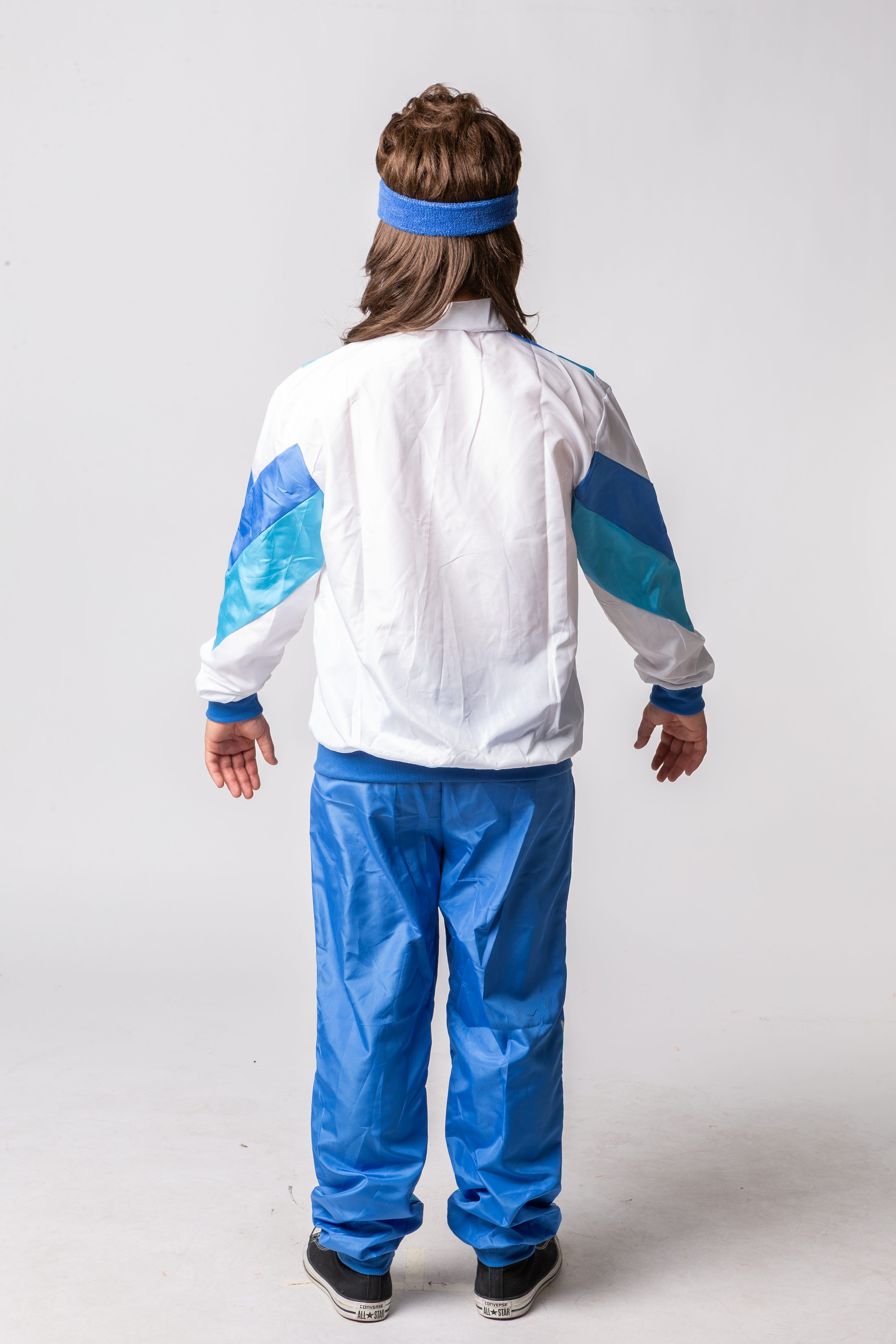 Jogging Anzug weiß-blau Jogging Anzug weiß-blau