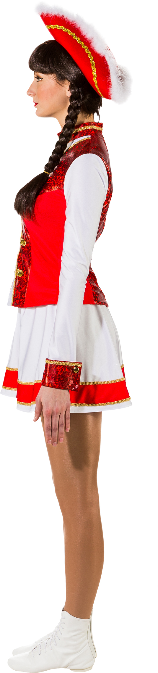 Gardekleid 2-teilig, rot-weiß Gardekleid 2-teilig, rot-weiß