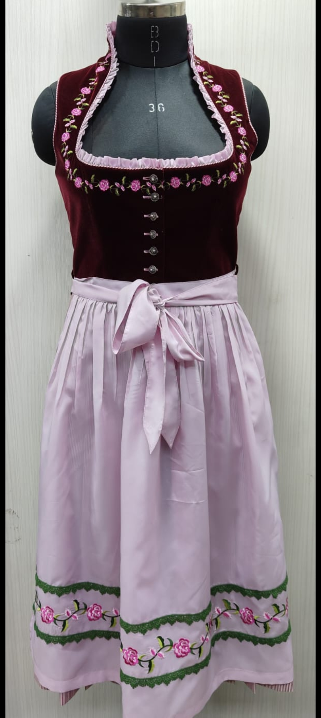 Dirndl "Mitzi" Braun-rosa
