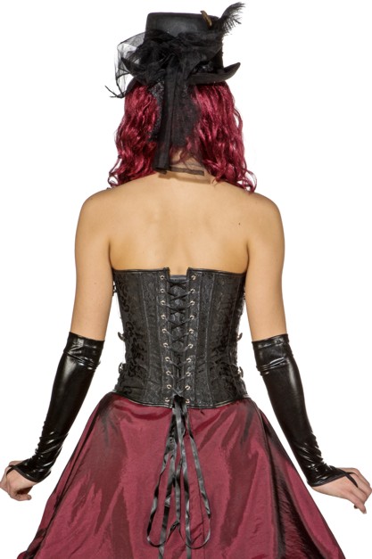 Steampunk Korsage, schwarz-silber Steampunk Korsage, schwarz-silber